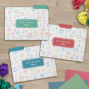 Colorful School Scribbles Back to School File Folder