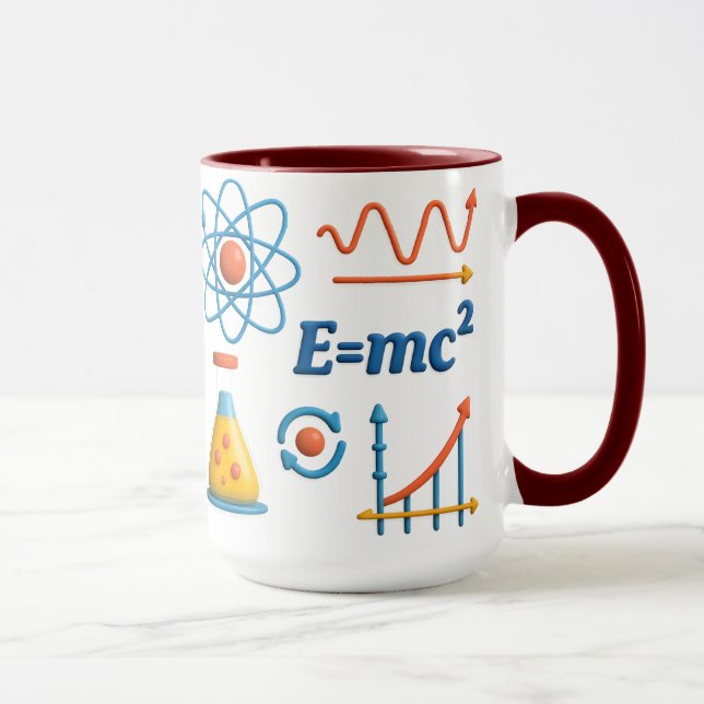 Colorful Science and Physics Ceramic Mug (Right)