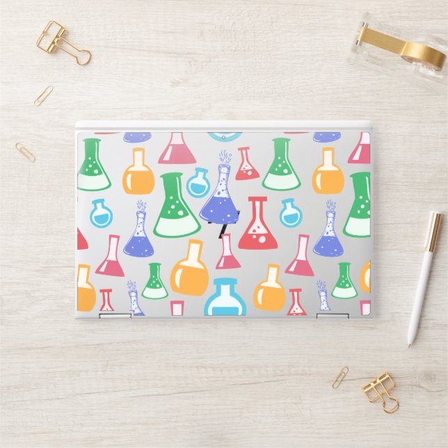 Colorful Science / Chemistry Pattern HP Laptop Skin (Desk)