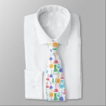 Colorful Science / Chemistry Pattern Neck Tie<br><div class="desc">This tie makes a great,  unique gift for any science lover or teacher.  Show your appreciated for all science with this stylish and funny tie.</div>