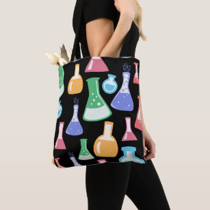 Colorful Science / Chemistry Pattern Tote Bag