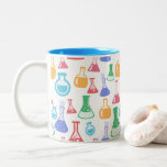 Colorful Science / Chemistry Pattern Two-Tone Coffee Mug<br><div class="desc">This mug makes a great gift for any science teacher,  science lover or professor!</div>