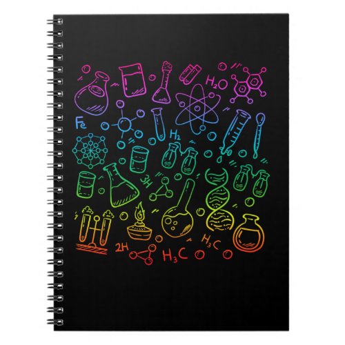 Colorful Science Symbols Chemistry Physics Notebook