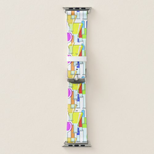Colorful Scientific Beakers and Test Tubes Apple Watch Band