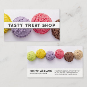 Colorful Scoops of Ice Cream Business Card