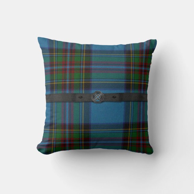 Colorful Scottish Tartan Plaid Pillow (Front)