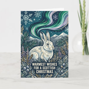 Colorful Scottish Woodland Christmas Card
