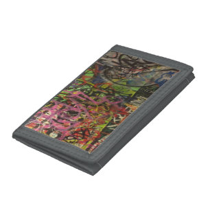 Colorful Scribble Graffiti Trifold Wallet