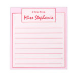 Colorful Script From Teacher Valentines Day Notepad