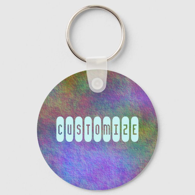 Colorful Sea Bed I - Template Keychain (Front)