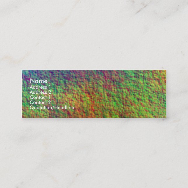 Colorful Sea Bed II Mini Business Card (Front)