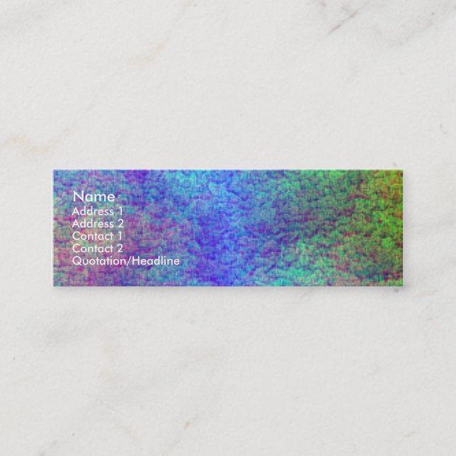 Colorful Sea Bed III Mini Business Card (Front)