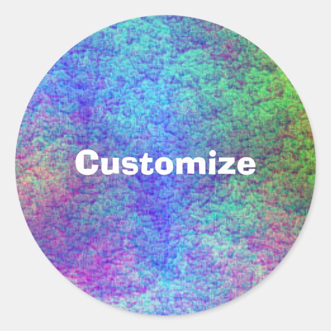 Colorful Sea Bed III - Template Classic Round Sticker (Front)