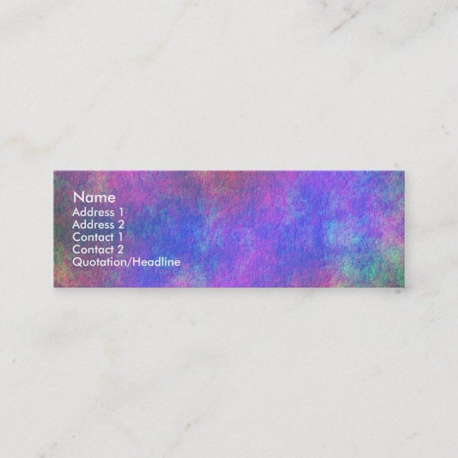 Colorful Sea Bed IV Mini Business Card (Front)