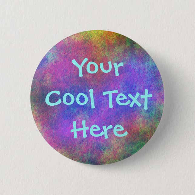 "Colorful Sea Bed IV" Template Pinback Button (Front)