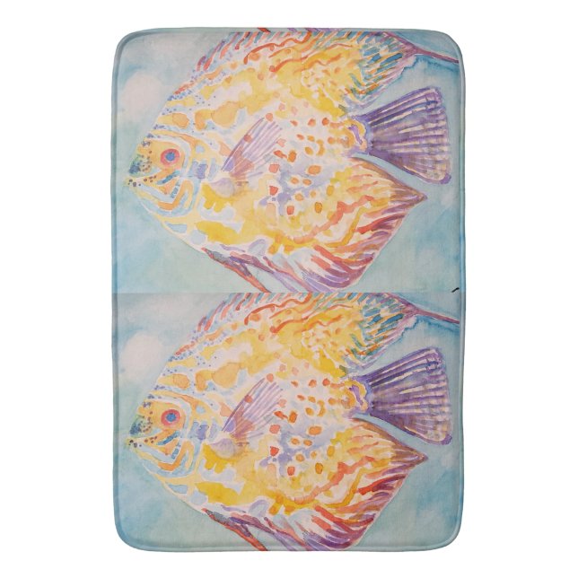 Colorful Sea Fish Ocean Beach Sea Bath Mat (Front Vertical)