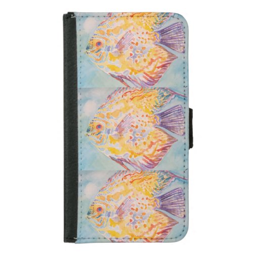 Colorful Sea Fish Ocean Beach Sea beach Samsung Galaxy S5 Wallet Case