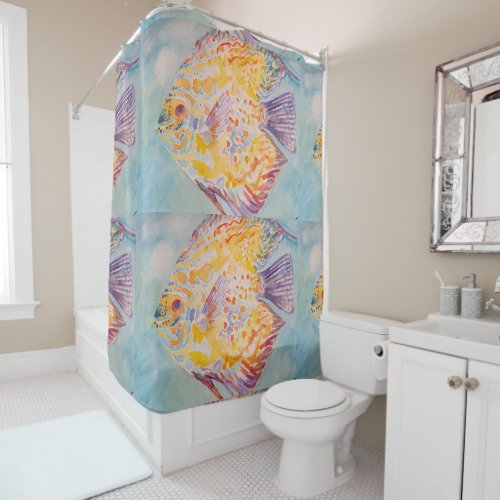 Colorful Sea Fish Ocean Beach Sea Shower Curtain