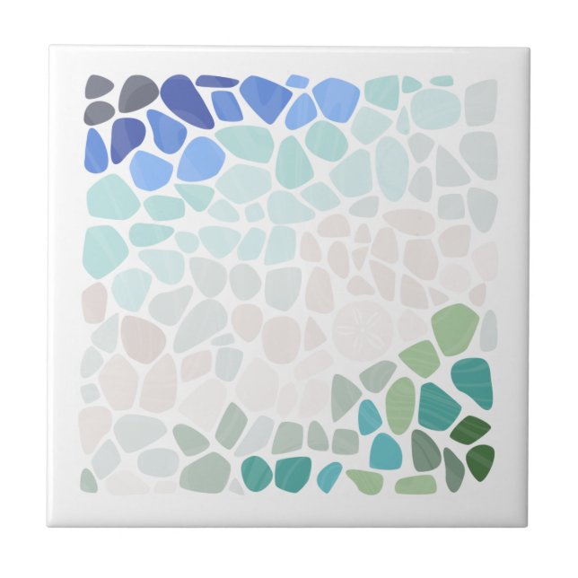 Colorful Sea Glass Ceramic Tile (Front)