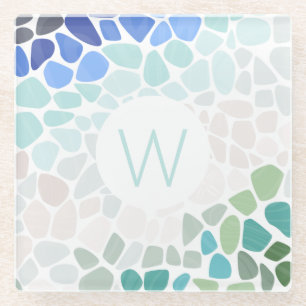 Colorful Sea Glass Coaster