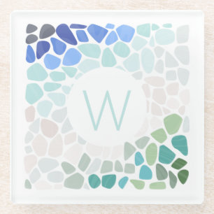 Colorful Sea Glass Coaster