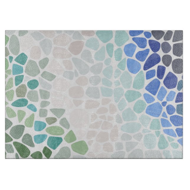 Colorful Sea Glass Cutting Board (Front)