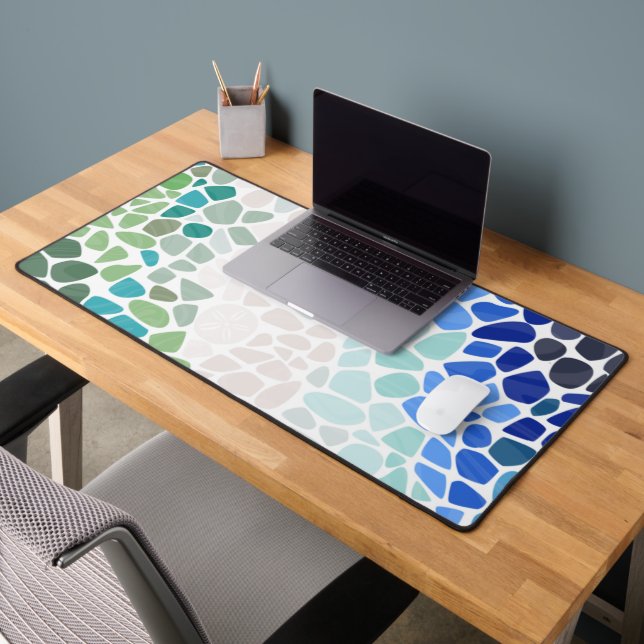 Colorful Sea Glass Desk Mat (Office 2)