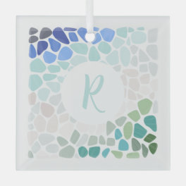 Colorful Sea Glass Keepsake Glass Ornament