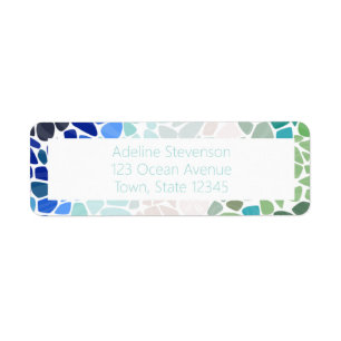 Colorful Sea Glass Label