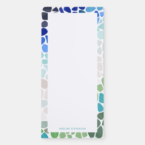 Colorful Sea Glass Magnetic Notepad