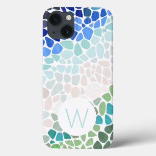 Colorful Sea Glass Monogram iPhone / iPad case