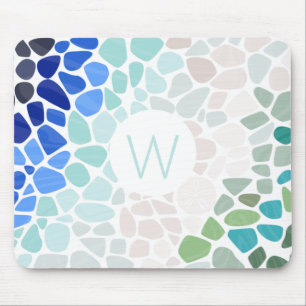 Colorful Sea Glass Mouse Pad