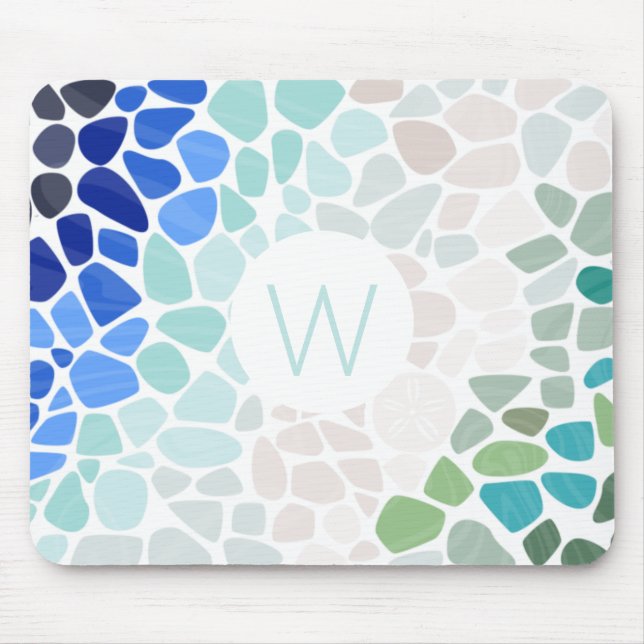 Colorful Sea Glass  Mouse Pad (Front)