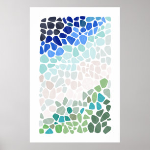 Colorful Sea Glass Poster