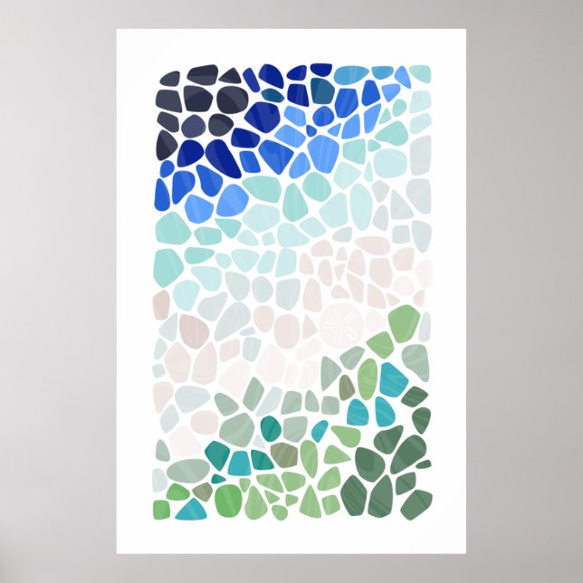 Colorful Sea Glass Poster (Front)