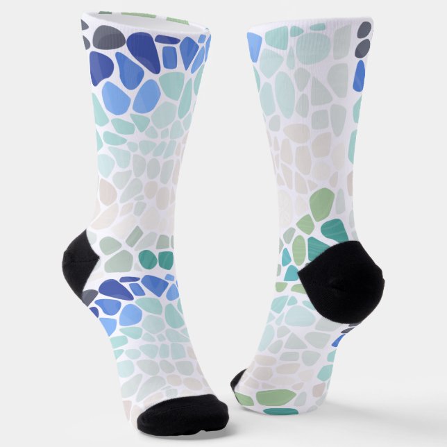 Colorful Sea Glass  Socks (Angled)