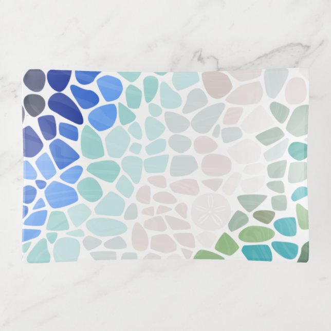 Colorful Sea Glass Trinket Tray (Front)
