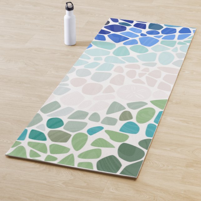 Colorful Sea Glass Yoga Mat (In Situ)