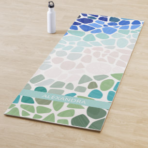 Colorful Sea Glass Yoga Mat