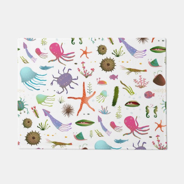 Colorful Sea Life Doormat (Front)
