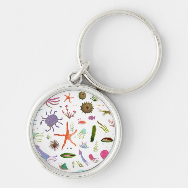 Colorful Sea Life Keychain (Front)