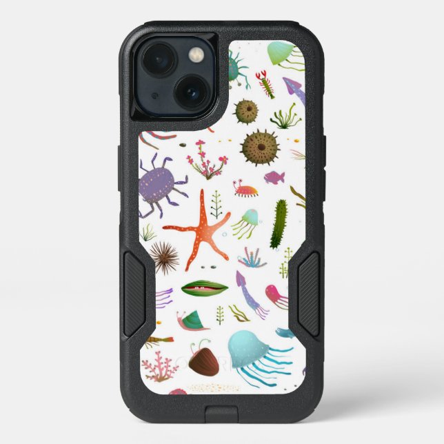 Colorful Sea Life Otterbox iPhone Case (Back)