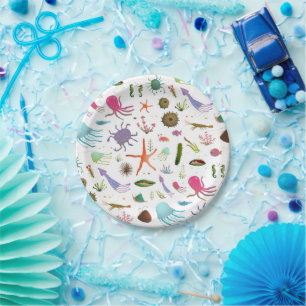 Colorful Sea Life Paper Plates