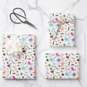 Colorful Sea Life Wrapping Paper Sheets