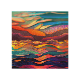 Colorful Sea Modern Contemporary Wall Wood Art