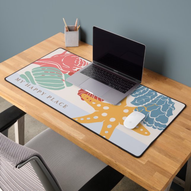 Colorful Sea Shells Personalized Desk Mat (Office 2)