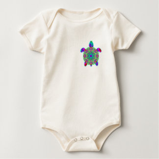 Colorful Sea Turtle 2-Sided Baby Bodysuit