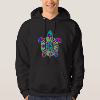 Colorful Sea Turtle Dark Hoodies