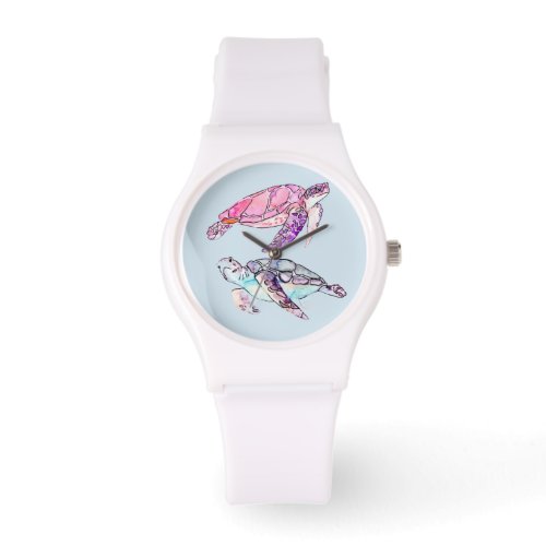 Colorful Sea Turtle Pair Watch