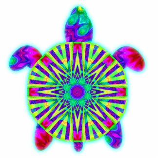Colorful Sea Turtle Photo Sculpture
